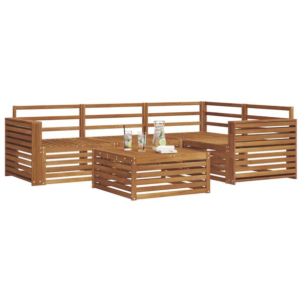 vidaXL Outdoor-Sofagarnitur 5 pcs Natur Massivholz Akazie