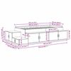 vidaXL Aufbewahrungsbettgestell Altholz 90 cm Holzwerkstoff