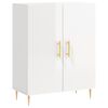 vidaXL Sideboard Hochglanz-Wei&szlig; 69,5x34x90 cm Holzwerkstoff