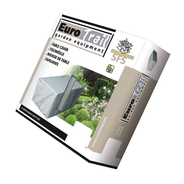 Eurotrail Schutzh&uuml;lle f&uuml;r Gartentisch 305x110x75 cm Grau