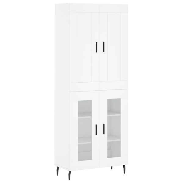 vidaXL Highboard Wei&szlig; 69,5x34x180 cm Holzwerkstoff
