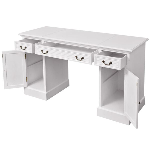 vidaXL Schreibtisch Sekret&auml;r Wei&szlig; 140 x 48 x 80 cm