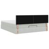 vidaXL Ottoman-Bett mit Matratze Hellgrau 160x200 cm Samt