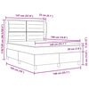 vidaXL Boxspringbett mit Matratze Dunkelgrau 90x190 cm Dunkelgrau