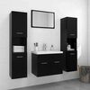 vidaXL Badm&ouml;bel-Set Schwarz Holzwerkstoff