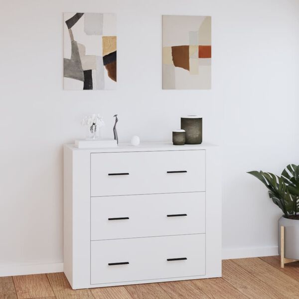 vidaXL Sideboard Wei&szlig; 80x33x70 cm Holzwerkstoff