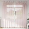 vidaXL Voile Vorh&auml;nge mit Schlaufen 2 Stk. Hellrosa 140x245 cm