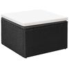vidaXL 3-tlg. Garten-Lounge-Set Poly Rattan Schwarz und Wei&szlig;