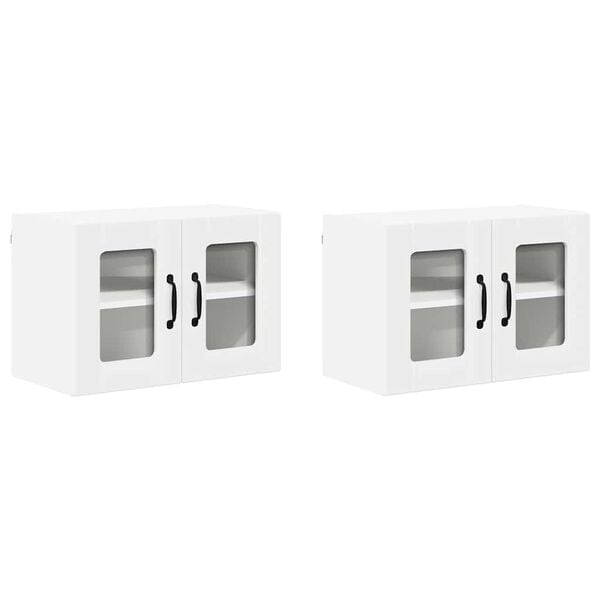vidaXL K&uuml;chenschrank 2 pcs Wei&szlig; 60 x 31 x 40 cm Holzwerkstoff