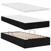 vidaXL Aufbewahrungsbett mit Matratze Schwarz 90 x 200 cm Polyester
