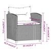 vidaXL 7-tlg. Garten-Lounge-Set mit Kissen Poly Rattan Grau