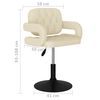 vidaXL Barhocker Creme Stoff