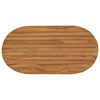 vidaXL Tischplatte 80 x 40 x 3,5 cm Oval Massives Teakholz Natur