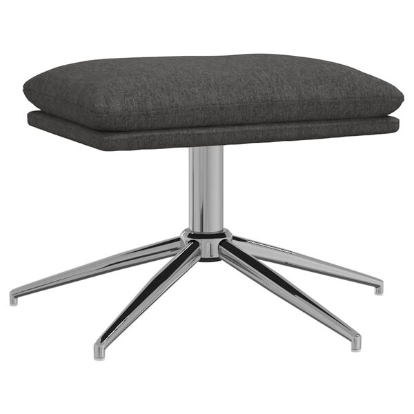 vidaXL Fu&szlig;hocker Dunkelgrau 60x60x35 cm Stoff