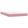 vidaXL Boxspringbett mit Matratze Rosa 140x210 cm Samt