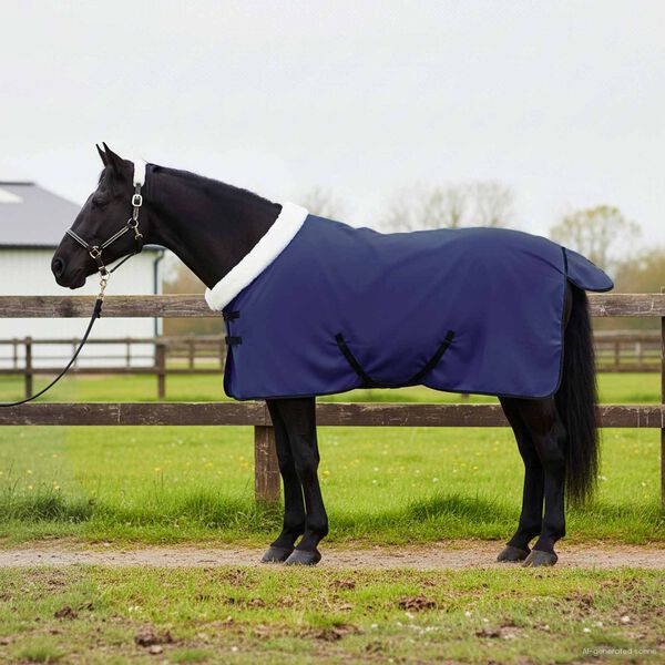 vidaXL Pferdedecke Marineblau 115 cm Polarfleece
