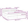 vidaXL Boxspringbett mit Matratzen Dunkelgrau 200x210 cm Samt