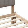 vidaXL Bettrahmen mit Kopfteil Braun 135 x 190 cm Massives Kiefernholz