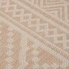 vidaXL Outdoor-Teppich Flachgewebe 120x170 cm Braun Gestreift