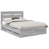 vidaXL Bettrahmen Graues Sonoma 160 x 200 cm Ingenieurs Holz