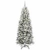 vidaXL K&uuml;nstlicher Weihnachtsbaum mit 300 LEDs mit St&auml;nder Wei&szlig; 210 cm