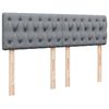 vidaXL Boxspringbett mit Matratze Hellgrau 160x200 cm Stoff