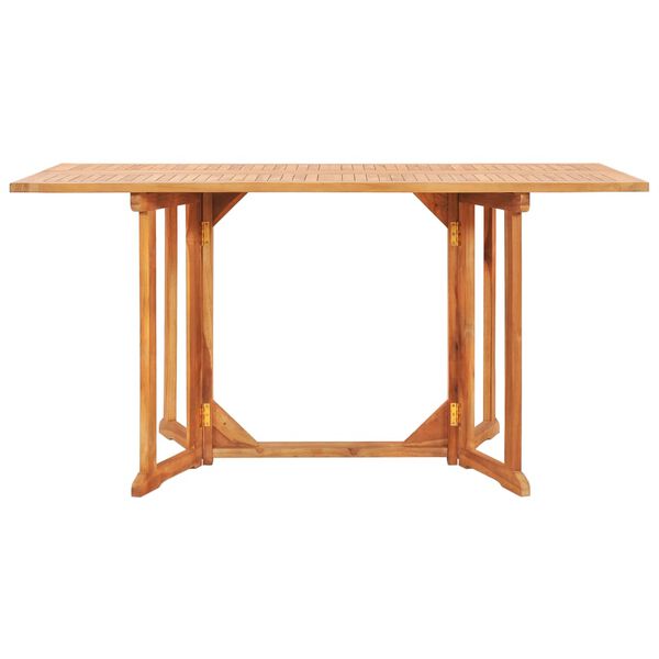 vidaXL 7-tlg. Garten-Essgruppe Klappbar Massivholz Teak