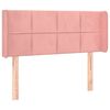 vidaXL LED Kopfteil Rosa 93x16x78/88 cm Samt