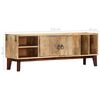 vidaXL TV-Schrank 130 x 30 x 46 cm Massivholz Mango