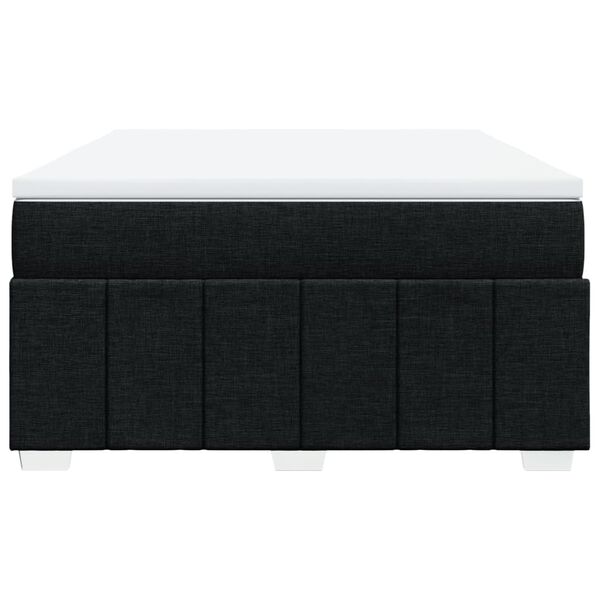 vidaXL Boxspringbett mit Matratze Schwarz 160x200 cm Stoff