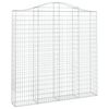 vidaXL Gabionen mit Hochbogen 7 Stk. 200x30x200/220cm Verzinktes Eisen