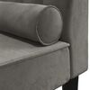 vidaXL Chaiselongue mit Nackenrolle Dunkelgrau Samt