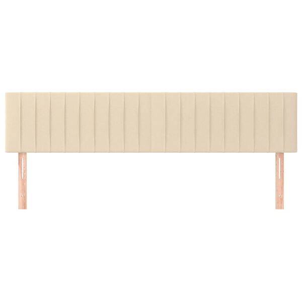 vidaXL Kopfteile 2 Stk. Creme 90x5x78/88 cm Stoff