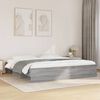 vidaXL Bettgestell ohne Matratze Grau Sonoma 180x200 cm Holzwerkstoff
