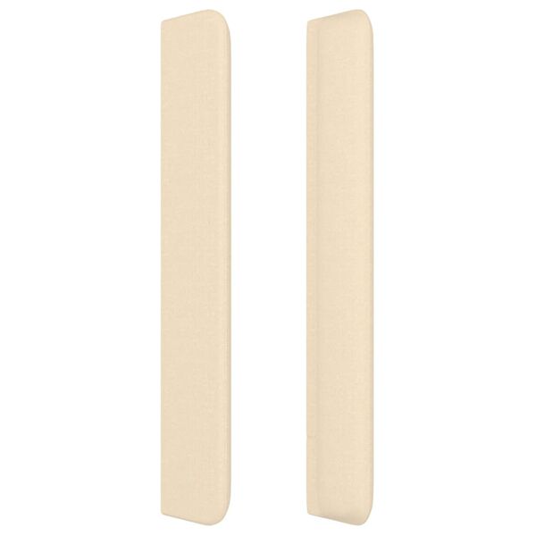 vidaXL Kopfteil mit Ohren Creme 183x16x118/128 cm Stoff