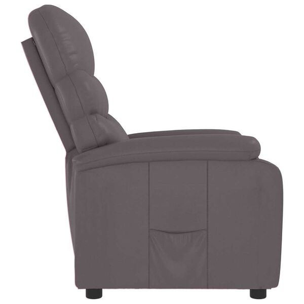 vidaXL Relaxsessel Grau Kunstleder