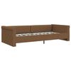 vidaXL Tagesbett USB Braun Stoff 90x200 cm