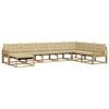 vidaXL Outdoor-Sofagarnitur 8 Stk. Wei&szlig; und Beige Massivholz Akazie
