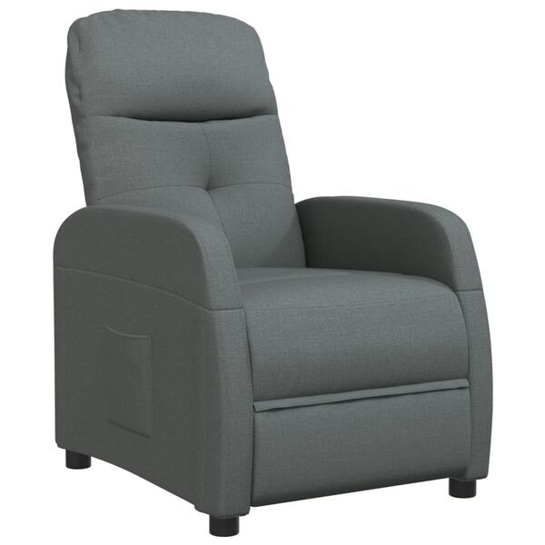 vidaXL Relaxsessel Dunkelgrau Stoff