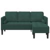 vidaXL Sofa Set mit Kissen Dunkelgrün 173 x 131 x 67 cm Polyester