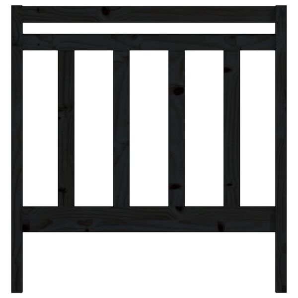 vidaXL Kopfteil Schwarz 95x4x100 cm Massivholz Kiefer