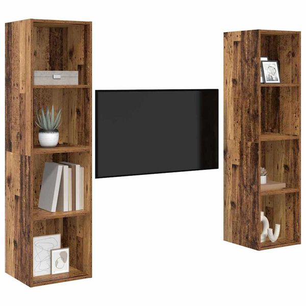 vidaXL TV-Schrankset 2 pcs Braun 37 x 37 x 142,5 cm Holzwerkstoff