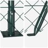 vidaXL Zaunpfosten Gr&uuml;n 10 x 1,2 m (60 x 60 mm Gitter) Stahl und PVC