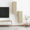 vidaXL TV-Schr&auml;nke 2 Stk. Sonoma-Eiche 30,5x30x90 cm Holzwerkstoff