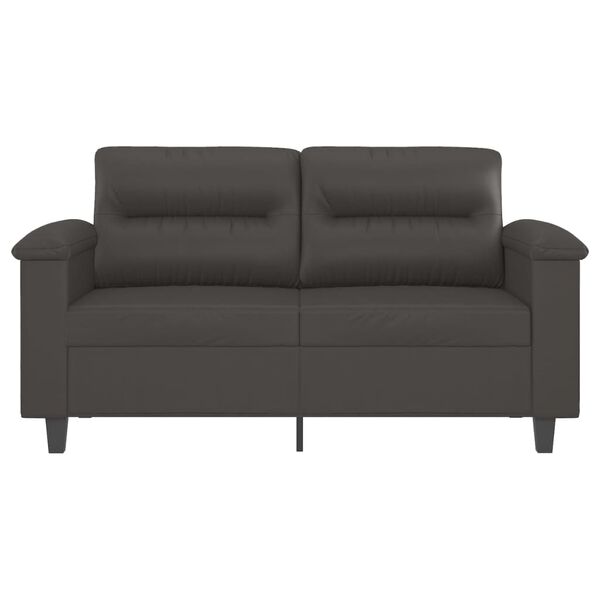 vidaXL 2-Sitzer-Sofa Grau 120 cm Kunstleder