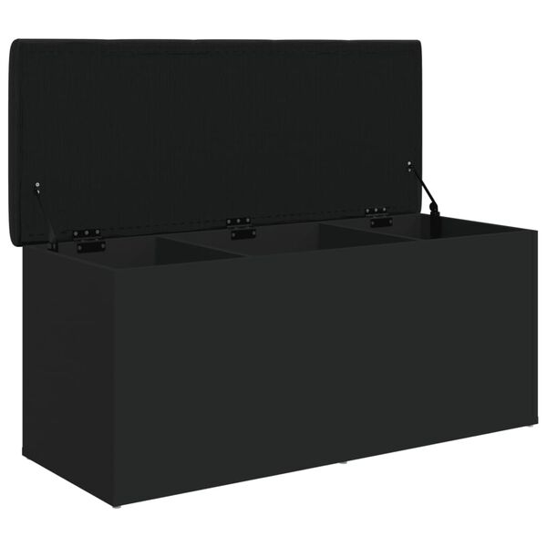 vidaXL Sitzbank mit Stauraum Schwarz 102x42x45 cm Holzwerkstoff