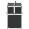 vidaXL Kosmetikkoffer 38x23x34 cm Schwarz Aluminium
