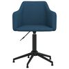 vidaXL Esszimmerst&uuml;hle 2 Stk. Drehbar Blau Samt