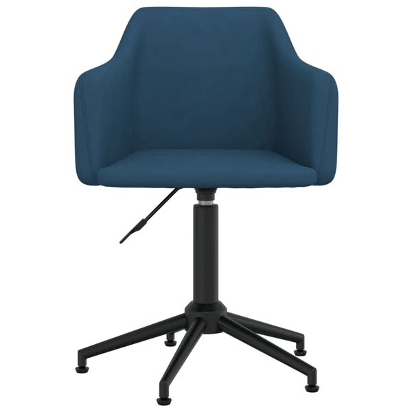 vidaXL Esszimmerst&uuml;hle 2 Stk. Drehbar Blau Samt