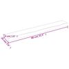 vidaXL Wandregal Dunkelbraun 80x10x4 cm Massivholz Eiche Behandelt